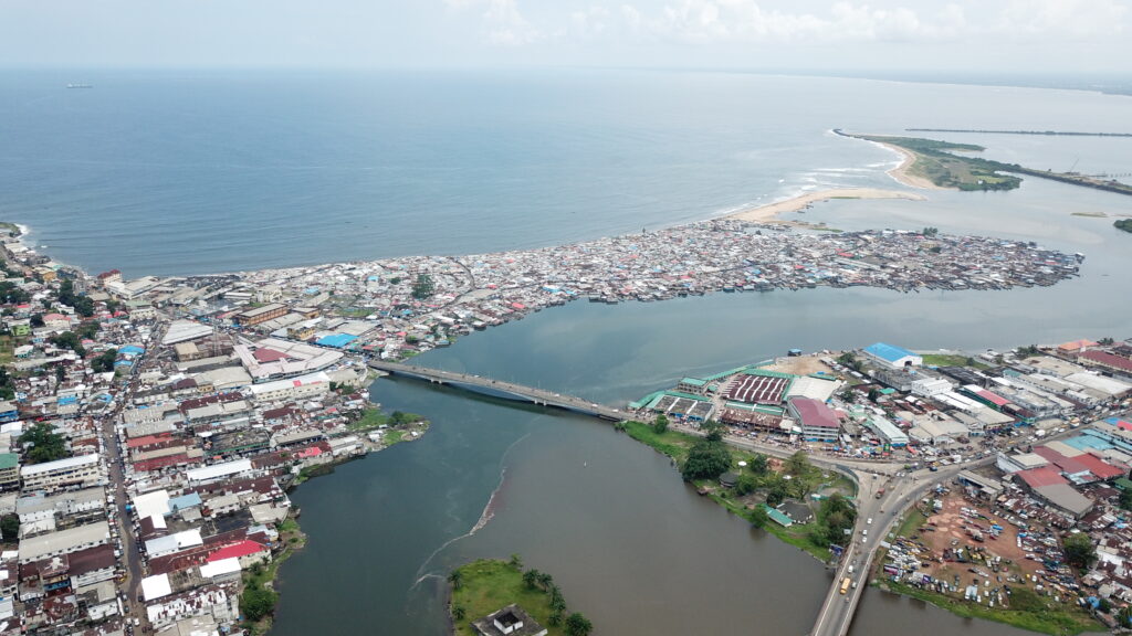 Monrovia, gelegen in Liberia in Afrika