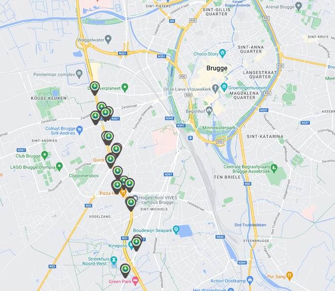 Meetel verkeersprojecten in België